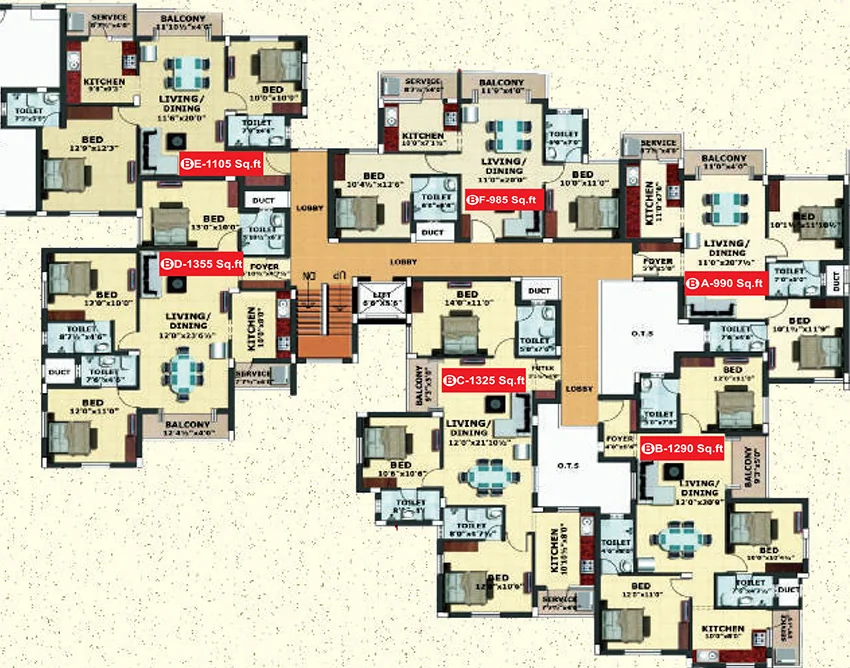 Floor Plan of Jamals Caladium in Velappanchavadi, Chennai - Image 335705
