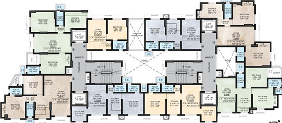 Floor Plan of Puneet Kalpavriksha in Kurla East, Mumbai - Image 34430