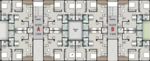 Floor Plan of Captown Shree Ugati Heights in Kudasan, Gandhinagar - Image 231422
