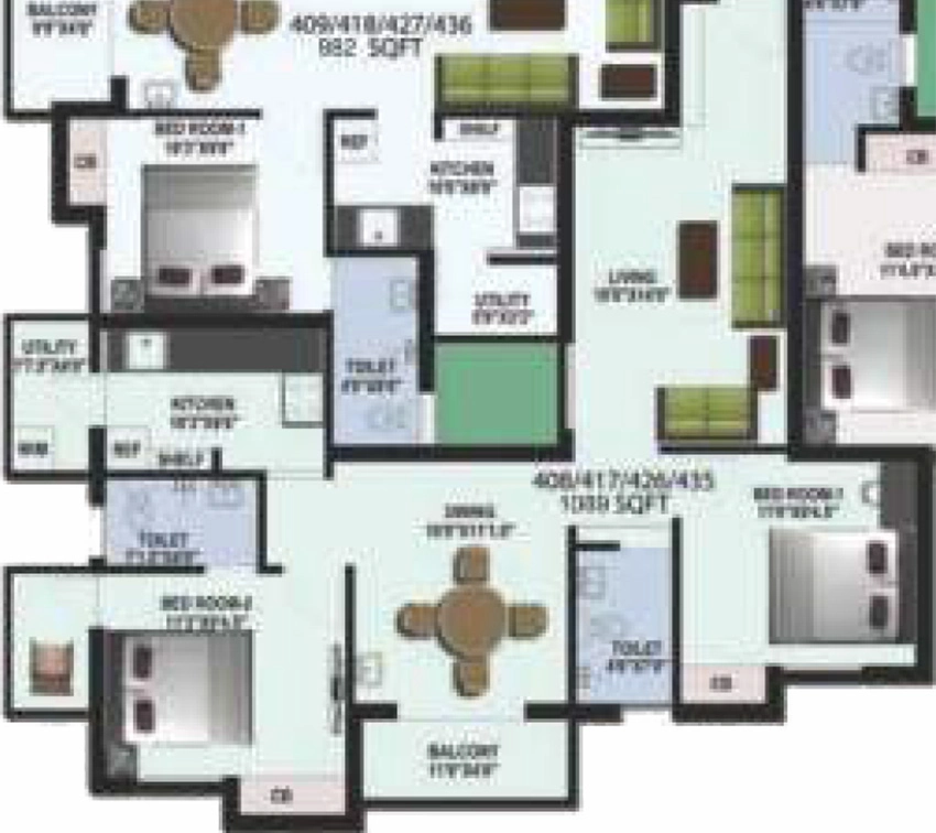 3 BHK Flat in DCC Aishwarya in Guduvancheri, Chennai - Image 883142