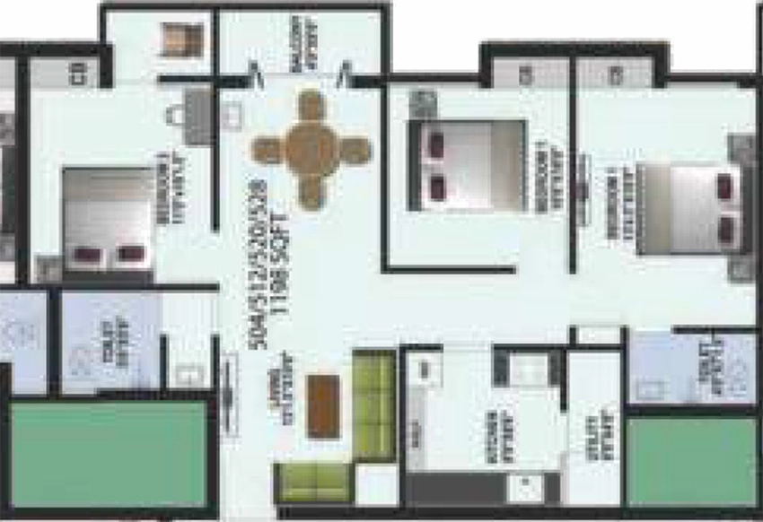 3 BHK Flat in DCC Aishwarya in Guduvancheri, Chennai - Image 883140