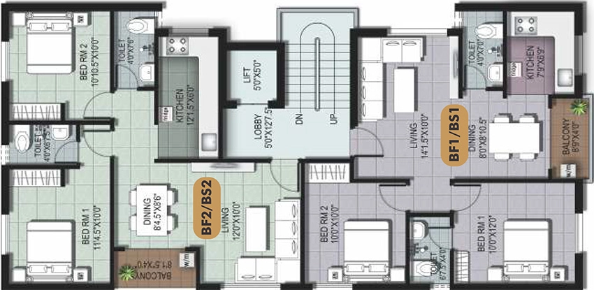 Floor Plan of DCC Athulya in Mogappair, Chennai - Image 340175
