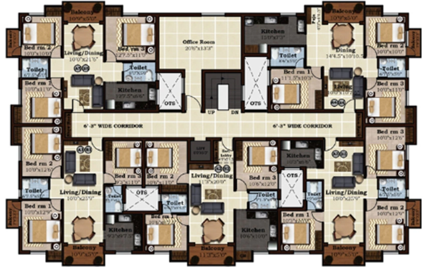 Floor Plan of DCC Mayuri in Anna Nagar, Chennai - Image 340185