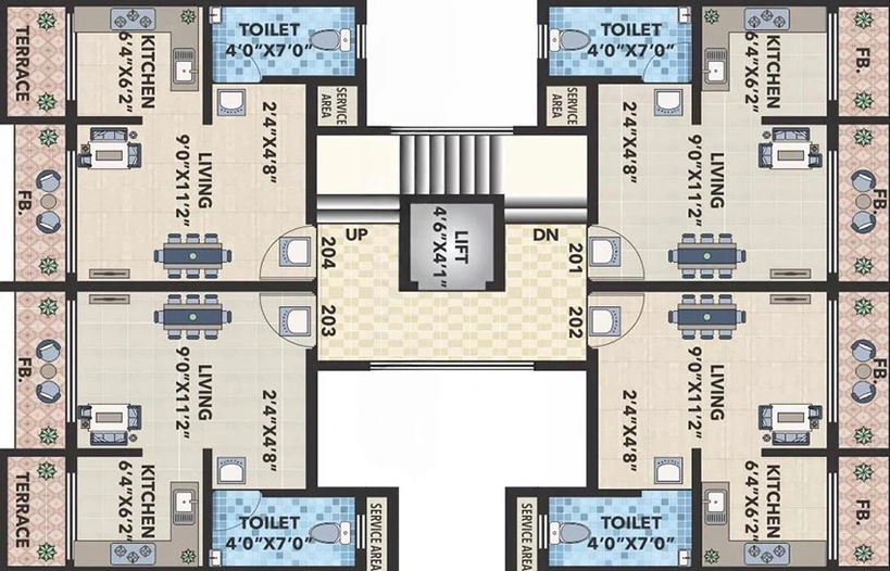 Floor Plan of Landmaark Lexus in Ulwe, Navi Mumbai - Image 246542