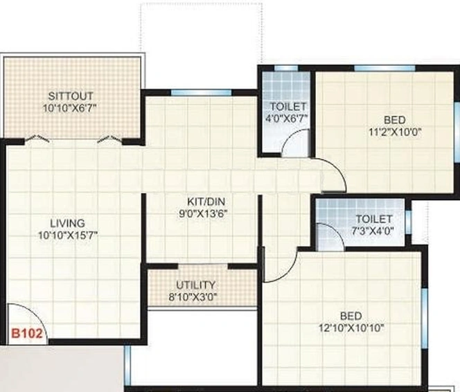 2 BHK Flat in Archit Madhuban in Makhmalabad, Nashik - Image 843124