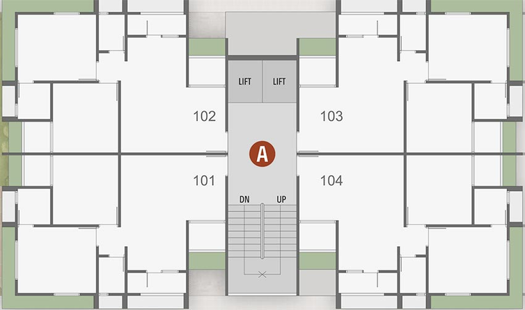 Floor Plan of Aradhana Arise in Ghuma, Ahmedabad - Image 262065