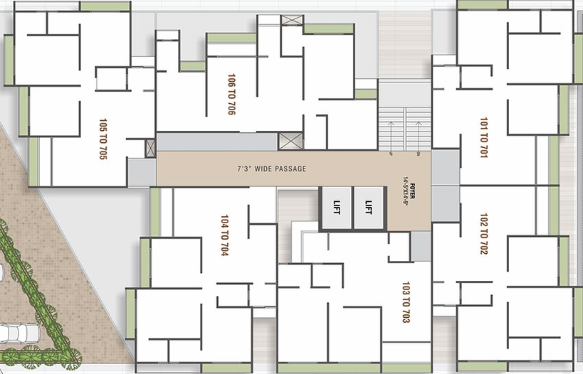 Floor Plan of Aradhana Ananta Arise in Ghuma, Ahmedabad - Image 262053