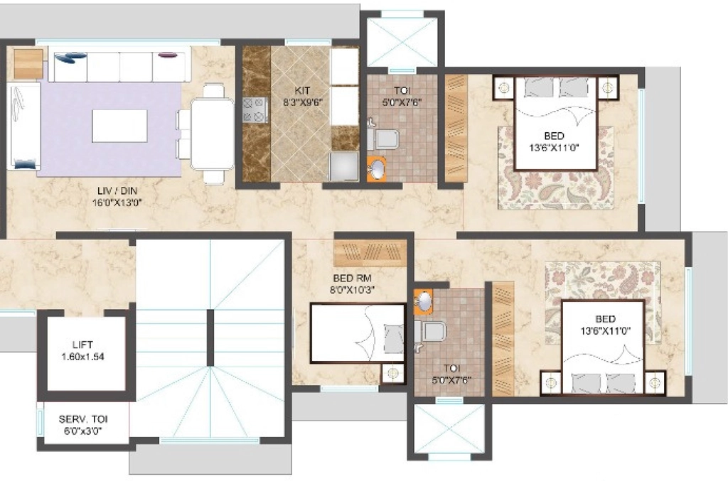 2.5 BHK Flat in L Nagpal Hira in Khar West, Mumbai - Image 876537