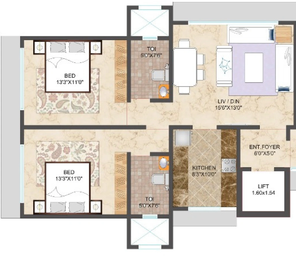 2 BHK Flat in L Nagpal Hira in Khar West, Mumbai - Image 876536