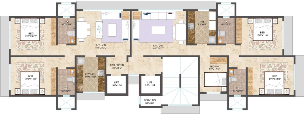 Floor Plan of L Nagpal Hira in Khar West, Mumbai - Image 329031