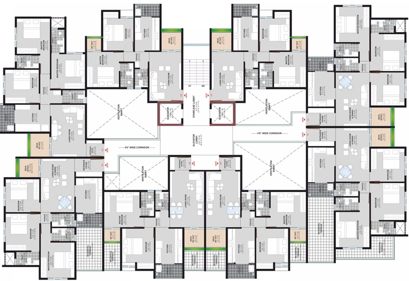 Floor Plan of Om Junnare Heights in Nashik Road, Nashik - Image 247056