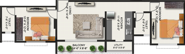 2 BHK Flat in Map SK Paradise in Kathe Galli, Nashik - Image 843534