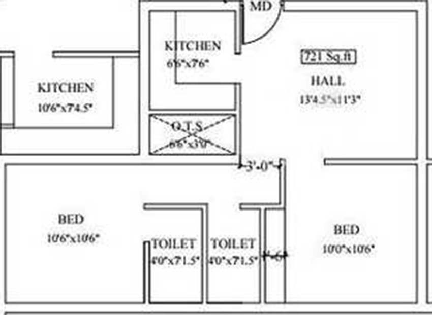 2 BHK Flat in Sankar A4 in Alandur, Chennai - Image 881255