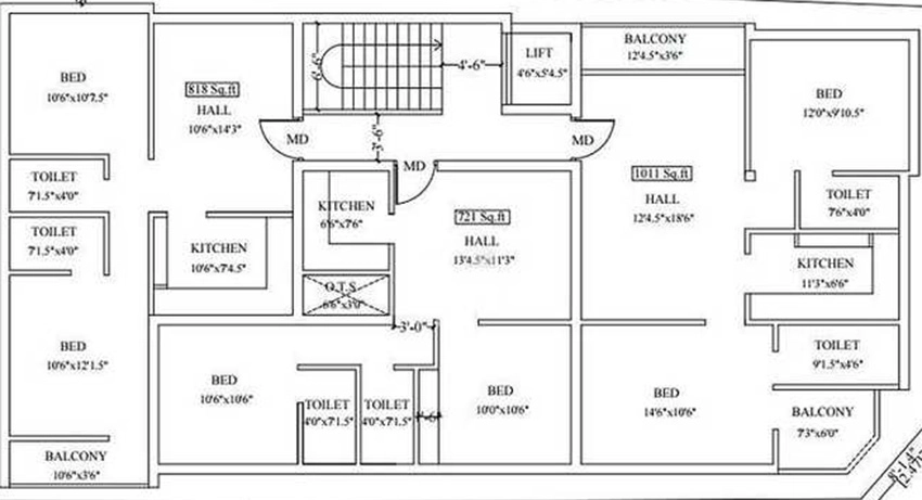 Floor Plan of Sankar A4 in Alandur, Chennai - Image 337348