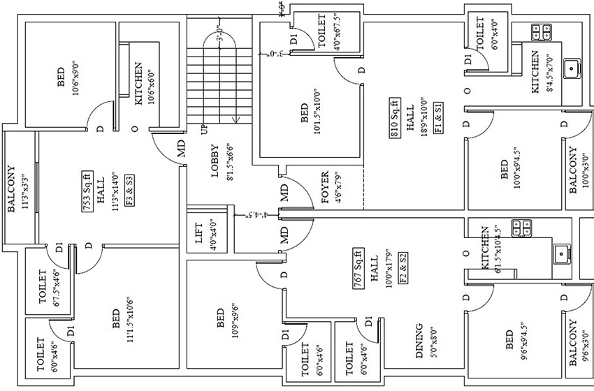 Floor Plan of Sankar G1 in Guindy, Chennai - Image 337356