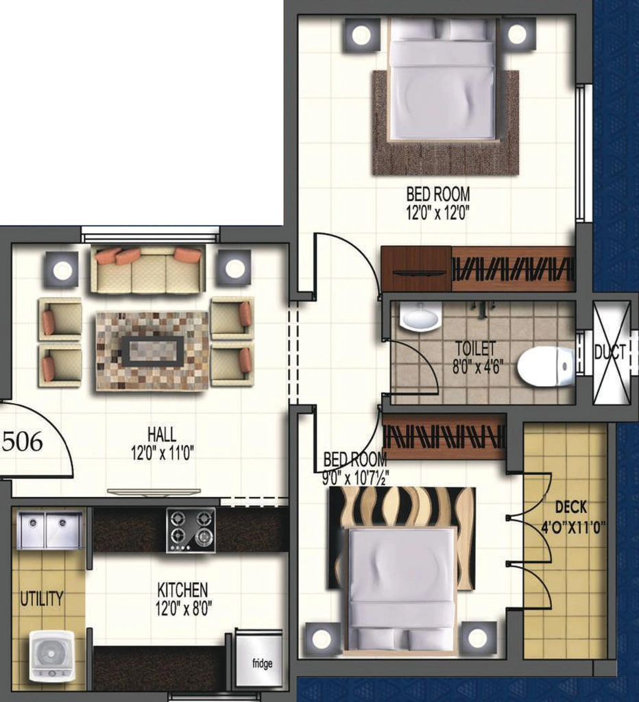 2 BHK Flat in Sankar Habitat in Alandur, Chennai - Image 881261