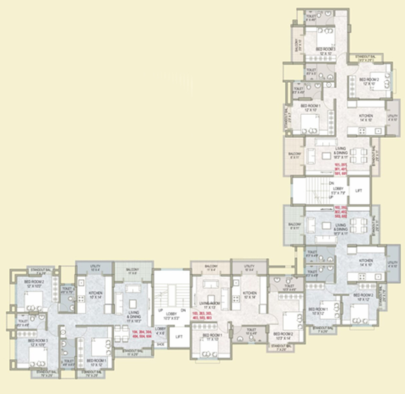 Floor Plan of Suhit Heights in Gangapur Road, Nashik - Image 247109