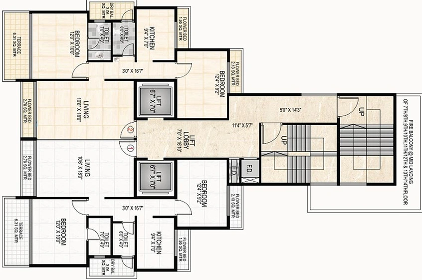 Floor Plan of Reliable Balaji Aanchal in Ulwe, Navi Mumbai - Image 254593