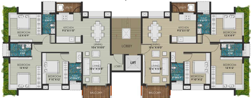 Floor Plan of Suhit Sukruti Nilaya in Gangapur Road, Nashik - Image 247122