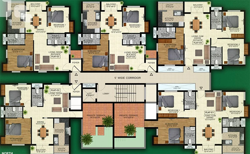 Floor Plan of Natwest Vistas in Velachery, Chennai - Image 335849