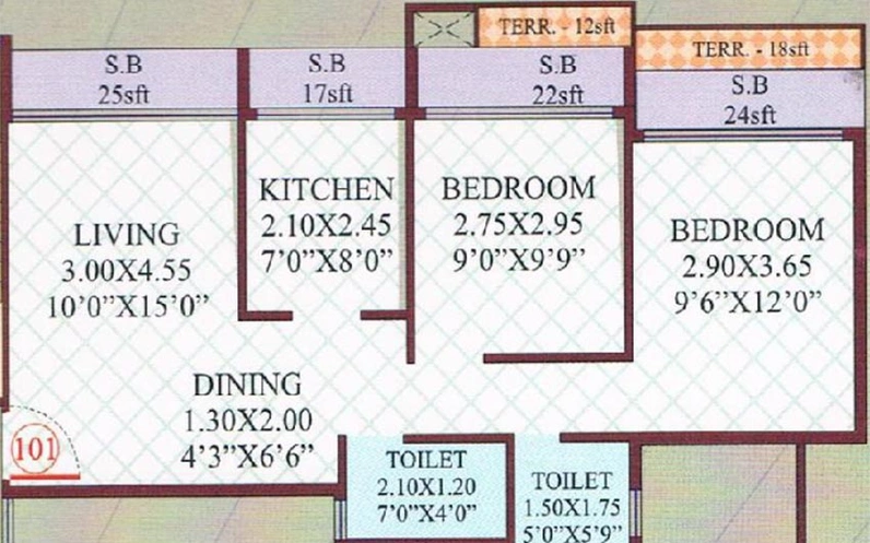 2 BHK Flat in Lucky Dream Heritage in Ulwe, Navi Mumbai - Image 840098