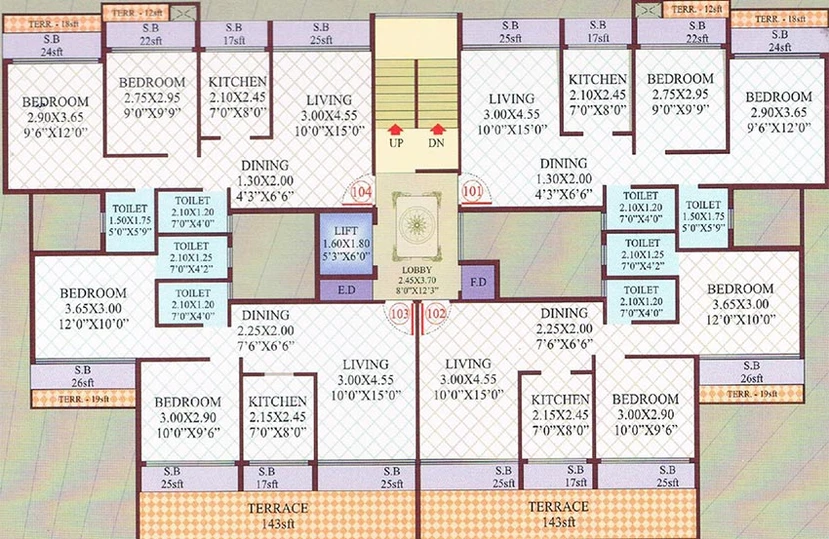 Floor Plan of Lucky Dream Heritage in Ulwe, Navi Mumbai - Image 246620