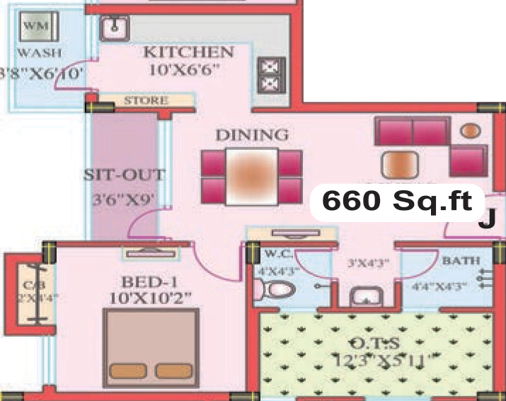 1 BHK Flat in Natwest Villas in Velachery, Chennai - Image 885254