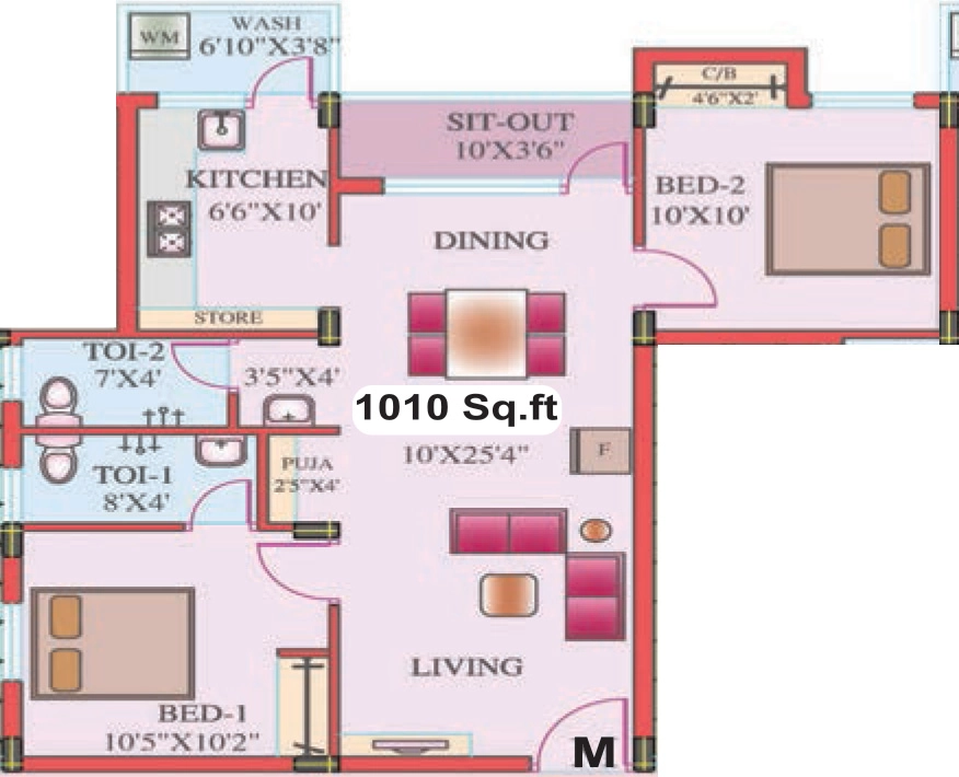 2 BHK Flat in Natwest Villas in Velachery, Chennai - Image 885256