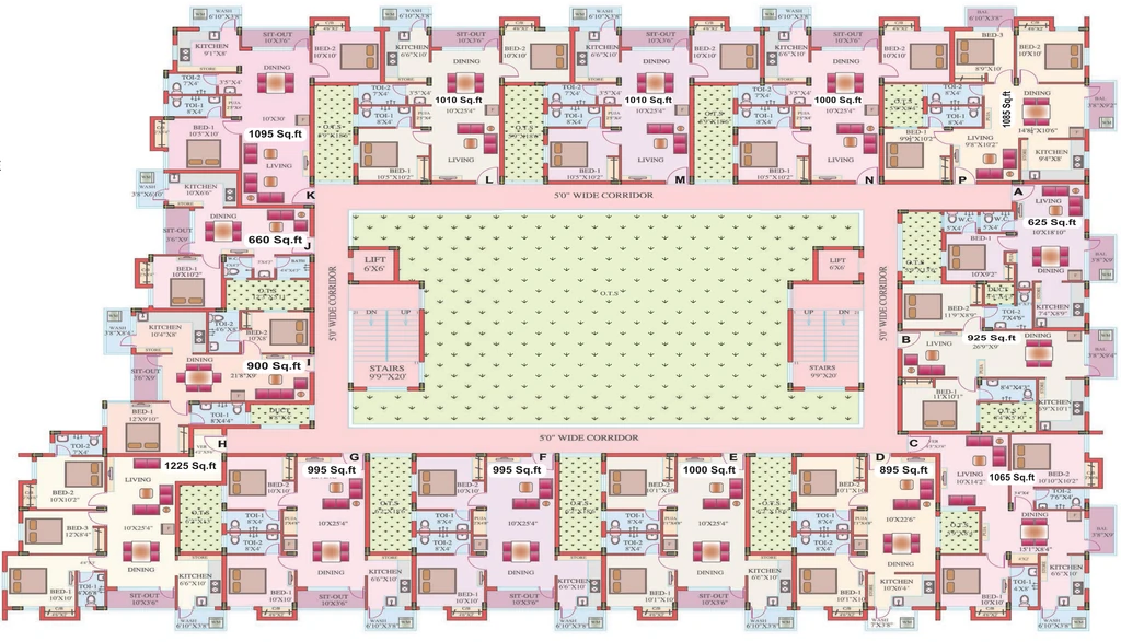 Floor Plan of Natwest Villas in Velachery, Chennai - Image 343413