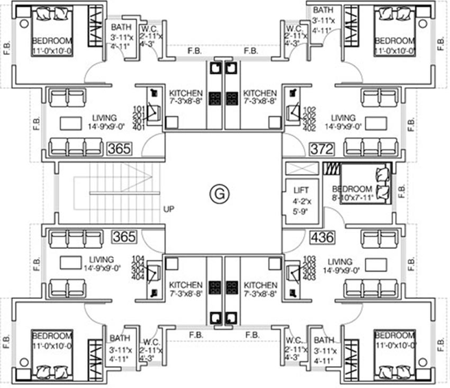 Floor Plan of Qualitas Garden in Panvel, Navi Mumbai - Image 254587