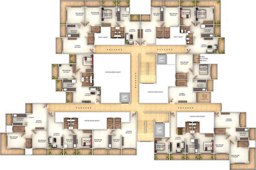 Floor Plan of Precious Solitaire in Ambernath West, Thane - Image 244843