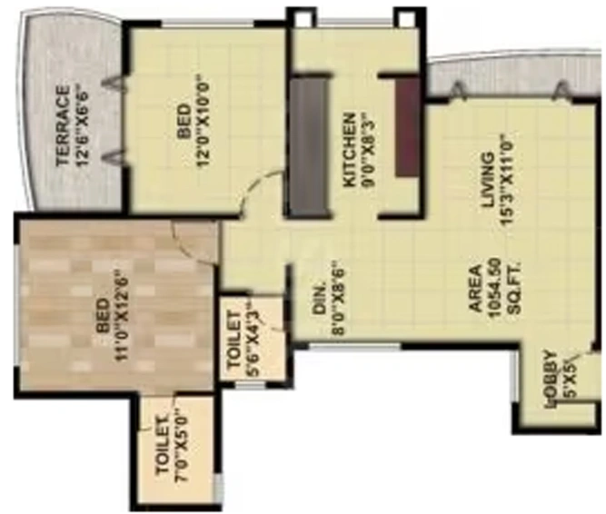 2 BHK Flat in Karmaa Residency in Krishna Nagar, Nashik - Image 843506