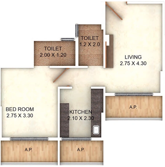 1 BHK Flat in Precious Meadows in Ulhasnagar, Thane - Image 842489