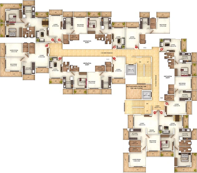 Floor Plan of Precious Meadows in Ulhasnagar, Thane - Image 244855