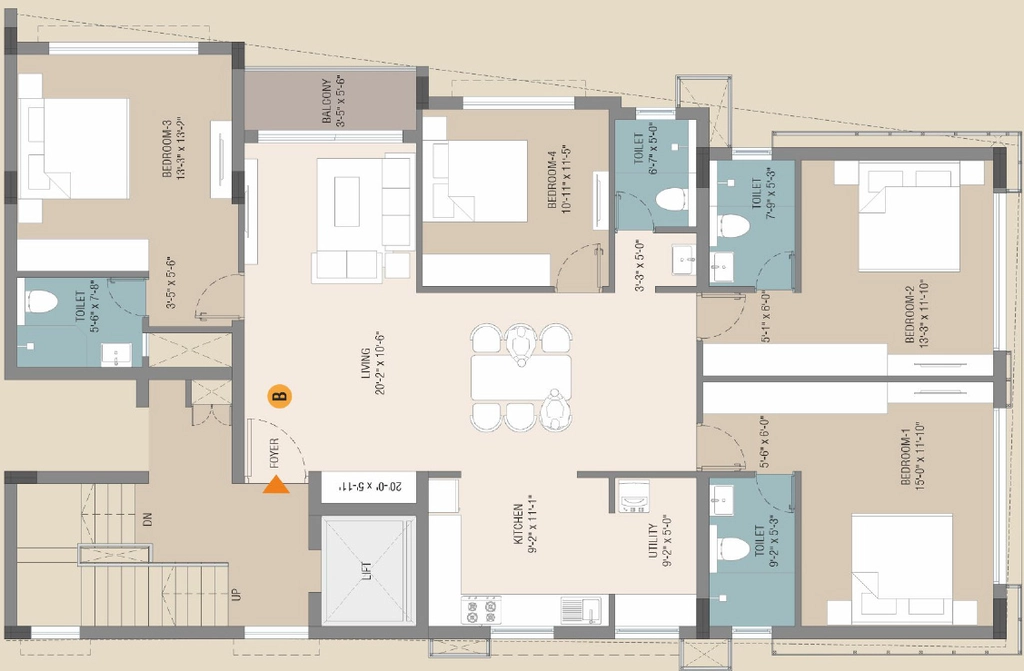 4 BHK Flat in Ankur Varaa in RA Puram, Chennai - Image 886527