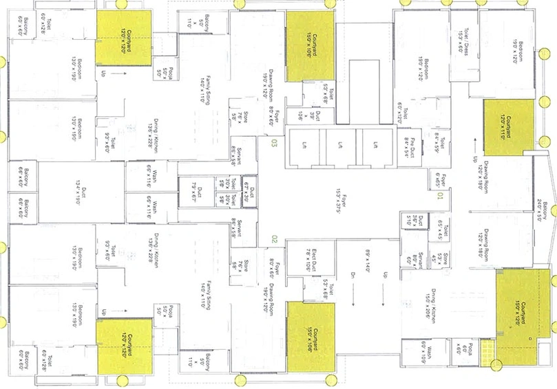 Floor Plan of Sanghavi Manor Greenz in Ellisbridge, Ahmedabad - Image 266781