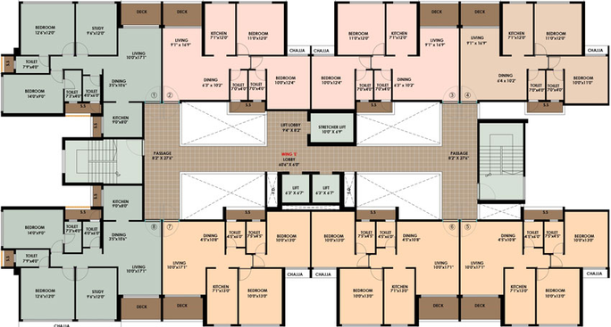 Floor Plan of Akshar 19 East in Nerul, Navi Mumbai - Image 36472