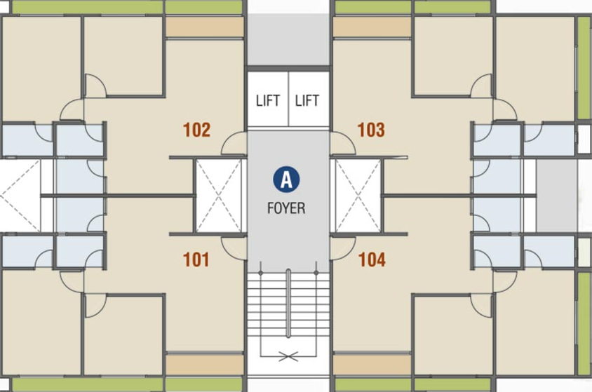 Floor Plan of Arcus Samay Lakeview in Ghuma, Ahmedabad - Image 262084