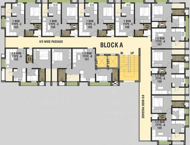 Floor Plan of Avalon Skyline in Vatva, Ahmedabad - Image 262336