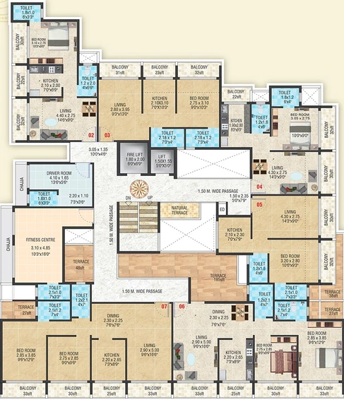 Floor Plan of Kaveri Shree Ram Residency in Taloja, Navi Mumbai - Image 246259