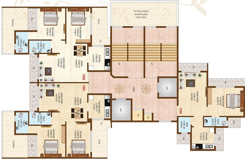 Floor Plan of Krishna Sarang Galaxy in Ulwe, Navi Mumbai - Image 256054