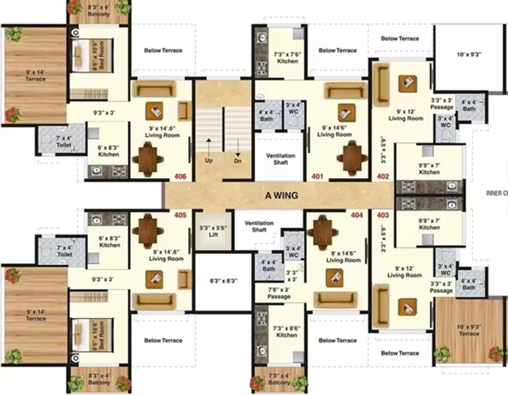 Floor Plan of Anant Ganesha in Vichumbe, Navi Mumbai - Image 234701