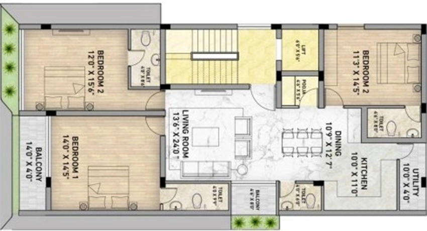 3 BHK Flat in Quality Anantha Eden in Anna Nagar, Chennai - Image 881928