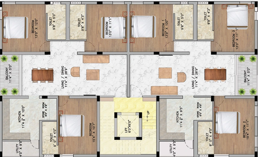 Floor Plan of Quality Anantha Lakshmi in Anna Nagar, Chennai - Image 338454