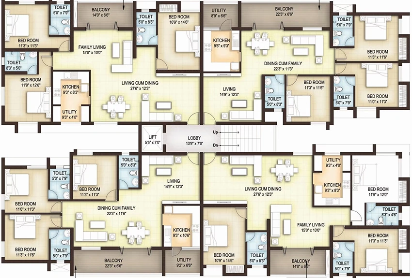Floor Plan of Shri Janani Blue Bells in Padur, Chennai - Image 340522