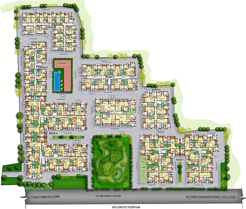 Master Plan of Shri Janani Blue Bells in Padur, Chennai - Image 340521