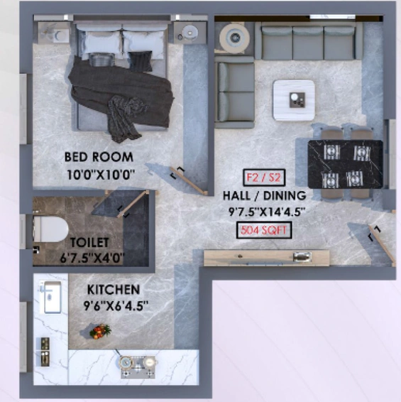 1 BHK Flat in SPR Omkara Flats in Kundrathur, Chennai - Image 853702