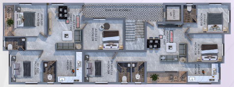 Floor Plan of SPR Omkara Flats in Kundrathur, Chennai - Image 274716