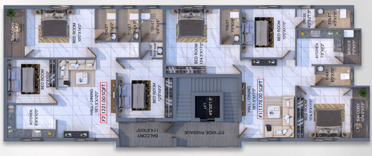 Floor Plan of SPR Sri Parvathi Flats in Pammal, Chennai - Image 274807