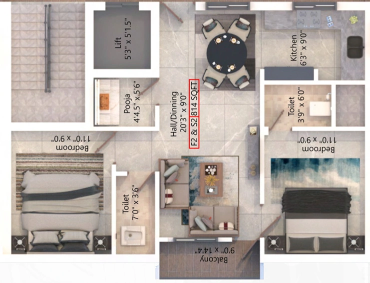 2 BHK Flat in SPR Sri Premasiva Flats in Pammal, Chennai - Image 855351